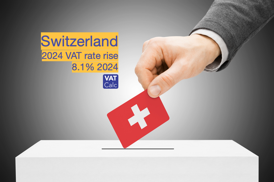 Swiss VAT Rise To 8 1 Jan 2024 Vatcalc Com   Switzerland VAT Rate Rise 2024 